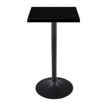 Mesa alta CRISS, base de 110 cms y tapa de 60x60 cms. Colores a elegir, Bases CRISS, altura 110 cms: Negra, Tableros de 60x60 cms: WER-UNIART, NEGRO 3190