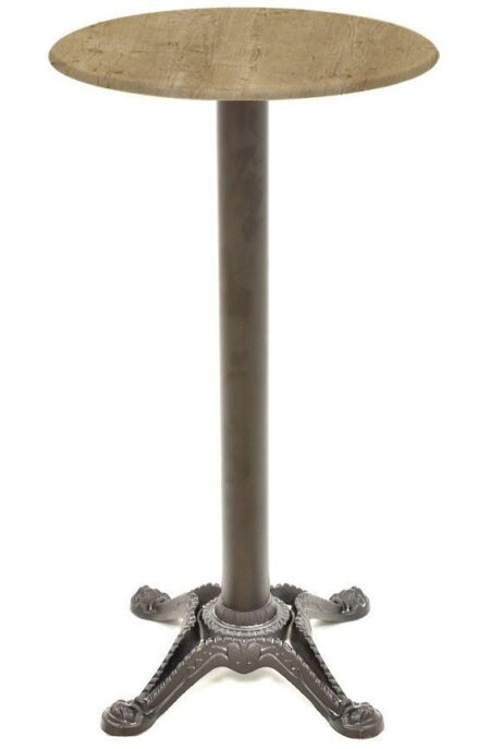 Mesa alta RODANO, negra, base 110 cms y tapa de 60 cms. Color a elegir, Tableros de 60 cms: WER-WOODART, AVALON PINE 4729
