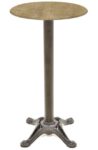 Mesa alta RODANO, negra, base 110 cms y tapa de 60 cms. Color a elegir, Tableros de 60 cms: WER-WOODART, AVALON PINE 4729
