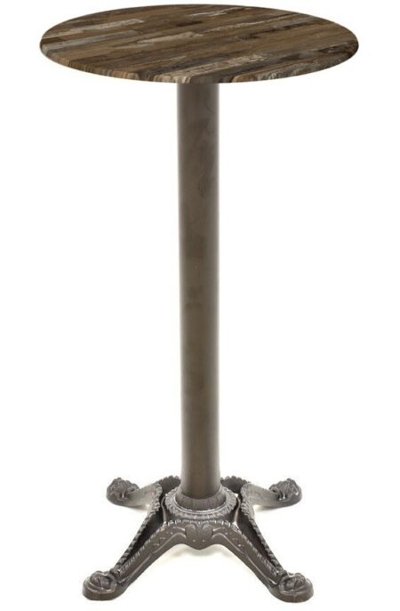 Mesa alta RODANO, negra, base 110 cms y tapa de 70 cms. Color a elegir, Tableros de 70 cms: WER-WOODART, MARCAIBO 4614
