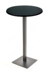Mesa alta TROCADERO, negra, base de 110 cms y tapa de 60 cms. Color a elegir, Tableros de 60 cms: WER-UNIART, NEGRO 3190