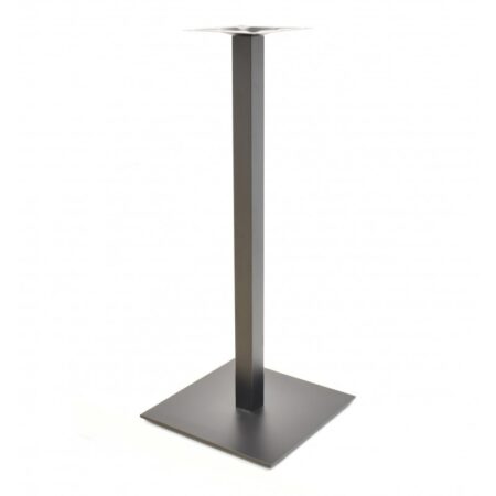 Mesa alta TROCADERO, negra, base de 110 cms y tapa de 60 cms. Color a elegir, Tableros de 60 cms: WERZALIT SM - MARBLE ALMERIA 209