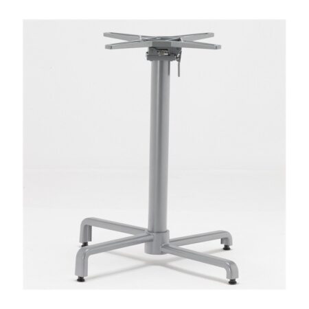 Mesa BAHIA, abatible, plata, base de 72 cms y tapa 70 x 70 cms. Color a elegir, Tableros de 70x70 cms: WERZALIT SM - BLANCO 01