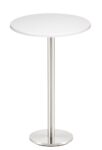 Mesa BENAGIL, alta, acero inoxidable, base de 110 cms y tapa 70 cms. Color a elegir, Tableros de 70 cms: COMPACTO, BLANCO 3101, TAVILO (69 cms)