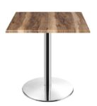 Mesa BENAMARA, acero inoxidable, base de 72 cms y tapa 80x80 cms. Color a elegir, Tableros de 80x80 cms: WER-WOODART, INDIAN SHESMAN 452