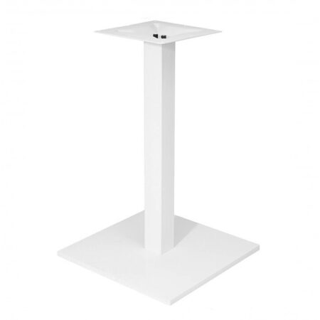 Mesa BEVERLY, base de 72 cms y tapa de 70x70 cms. Color a elegir, Tableros de 70x70 cms: WERZALIT ALEMANIA - ROJO 328, Base BEVERLY, altura 72 cms: Blanca