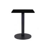 Mesa BOHEME, negra, base de 72 cms y tapa de 60 x 60 cms. Color a elegir, Tableros de 60x60 cms: WER-UNIART, NEGRO 3190