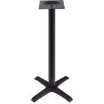 Mesa CARIBE, alta, negra, base de 110 cms y tapa de 60 cms. Color a elegir, Tableros de 60 cms: WERZALIT SM - MONTPELLIER 214