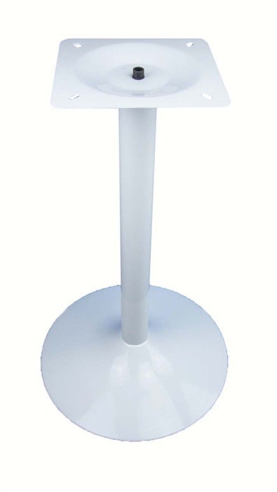 Mesa CRISS, base de 73 cms y tapa de 60 cms. Colores a elegir, Tableros de 60 cms: WERZALIT SM - MARBLE ALMERIA 209, Bases CRISS, altura 73 cms: Blanca