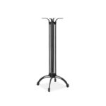 Mesa EIFFEL NEW, alta, aluminio, 4 pies, negra, base de 108 cms y tapa 60 cms. Color a elegir, Tableros de 60 cms: WER-UNIART, BLANCO 3101
