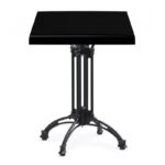 Mesa EIFFEL NEW, aluminio, 4 pies, negra, base de 70 cms y tapa 70 x 70 cms. Color a elegir, Tableros de 70x70 cms: WER-UNIART, NEGRO 3190