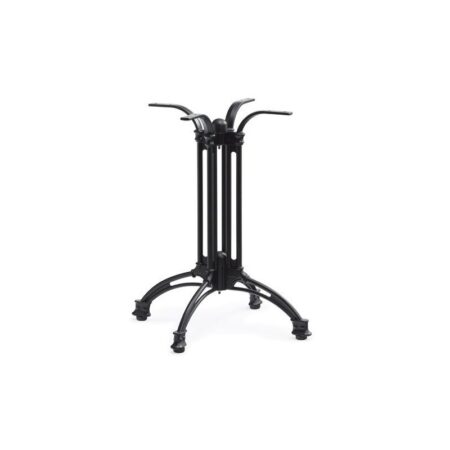 Mesa EIFFEL NEW, aluminio, 4 pies, negra, base de 70 cms y tapa 70 x 70 cms. Color a elegir, Tableros de 70x70 cms: WER-WOODART, ROBLE R.OSCURO 4510