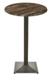 Mesa ELBA, alta, negra, base de 110 cms y tapa de 60 cms. Color a elegir, Tableros de 60 cms: WER-WOODART, MARACAIBO 4614
