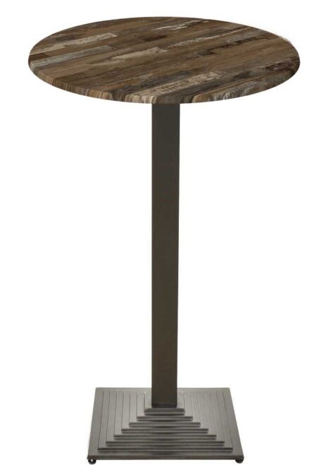 Mesa ELBA, alta, negra, base de 110 cms y tapa de 60 cms. Color a elegir, Tableros de 60 cms: WER-WOODART, MARACAIBO 4614