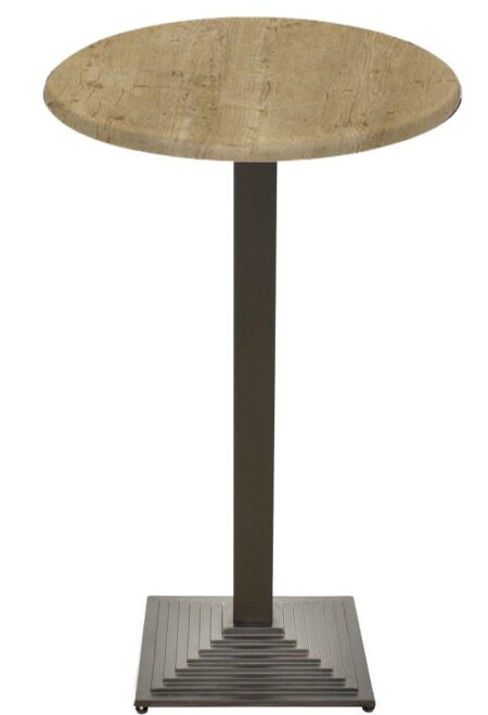 Mesa ELBA, alta, negra, base de 110 cms y tapa de 70 cms. Color a elegir, Tableros de 70 cms: WER-WOODART, AVALON PINE 4729