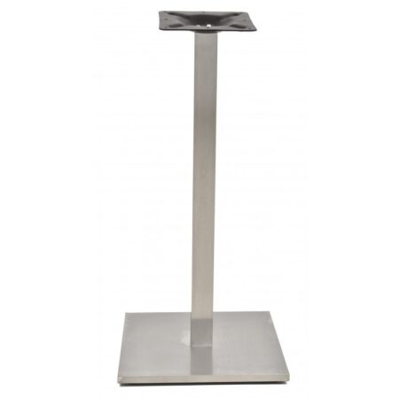 Mesa IPANEMA, alta, acero inoxidable, base de 110 cms y tapa 70 x 70 cms. Color a elegir, Tableros de 70x70 cms: WERZALIT SM - FINDUS 295