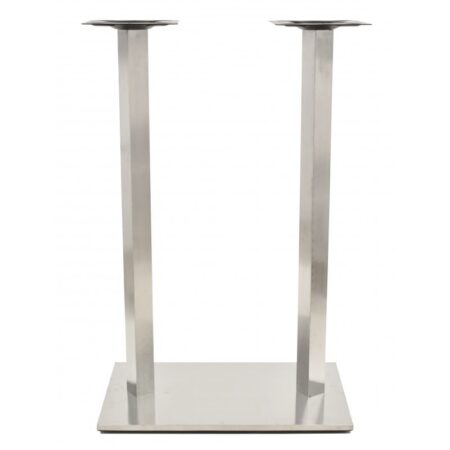 Mesa IPANEMA, alta, acero inoxidable, tapa 110 x 70 cms. Color a elegir, Tableros 110x70 cms: WERZALIT SM - KBANA RED 271