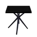 Mesa OASIS, negra, base de 72 cms y tapa de 60x60 cms. Color a elegir, Tableros de 60x60 cms: WER-UNIART, NEGRO 3190