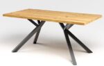Mesa OLITE 180RT, metal, madera, 180 x 90 cms