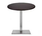 Mesa RHIN, acero inoxidable, base de 73 cms y tapa 60 cms. Color a elegir, Tableros de 60 cms: WER-UNIART, NEGRO 3190