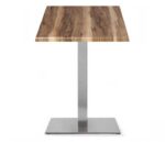Mesa RHIN, acero inoxidable, base de 73 cms y tapa 80x80 cms. Color a elegir, Tableros de 80x80 cms: WER-WOODART, INDIAN SHESMAN 452