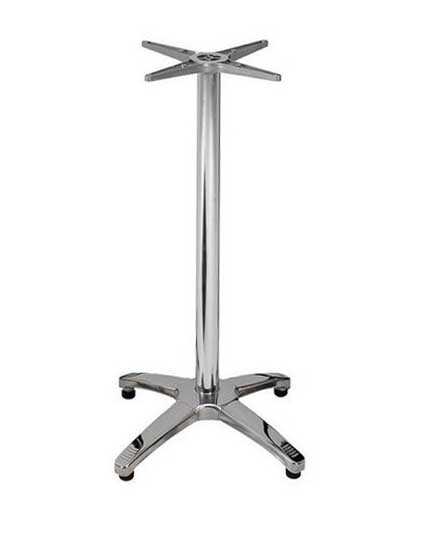 Mesa ROMA, alta, aluminio, 4 radios, base de 112 cms y tapa 60 cms. Color a elegir, Tableros de 60 cms: WERZALIT SM - EX WORKS 122