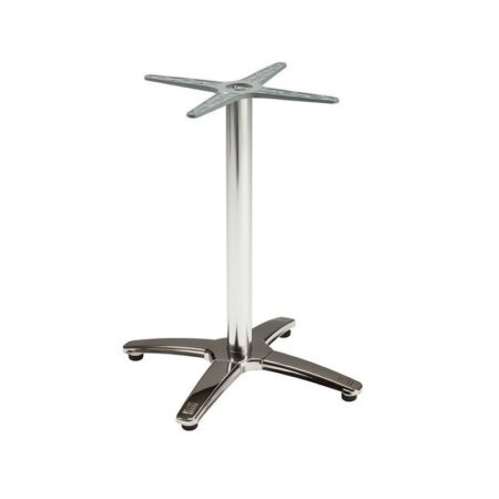 Mesa ROMA, aluminio, 4 radios, base de 70 cms y tapa 70 x 70 cms. Color a elegir, Tableros de 70x70 cms: WERZALIT SM - WENGUÉ 103