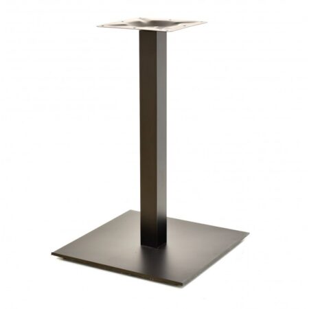 Mesa TROCADERO, negra, base de 72 cms y tapa de 80x80 cms. Color a elegir, Tableros de 80x80 cms: MELAMINA BLANCO ELE