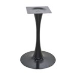 Mesa TULIP, base de 70 cms y tapa de 60 cms de diámetro. Color a elegir, Tableros de 60 cms: WERZALIT SM - HAYA 19, Base TULIP altura 70 cms: Negra