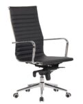 Sillón de oficina ROTERDAM, alto, similpiel negro